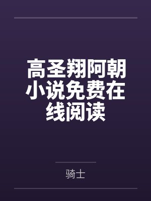 高圣翔阿朝小说免费在线阅读